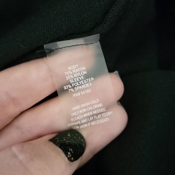 Calvin Klein Long Sleeve Lace Zipper Midi Dress Black Medium - Picture 9 of 11